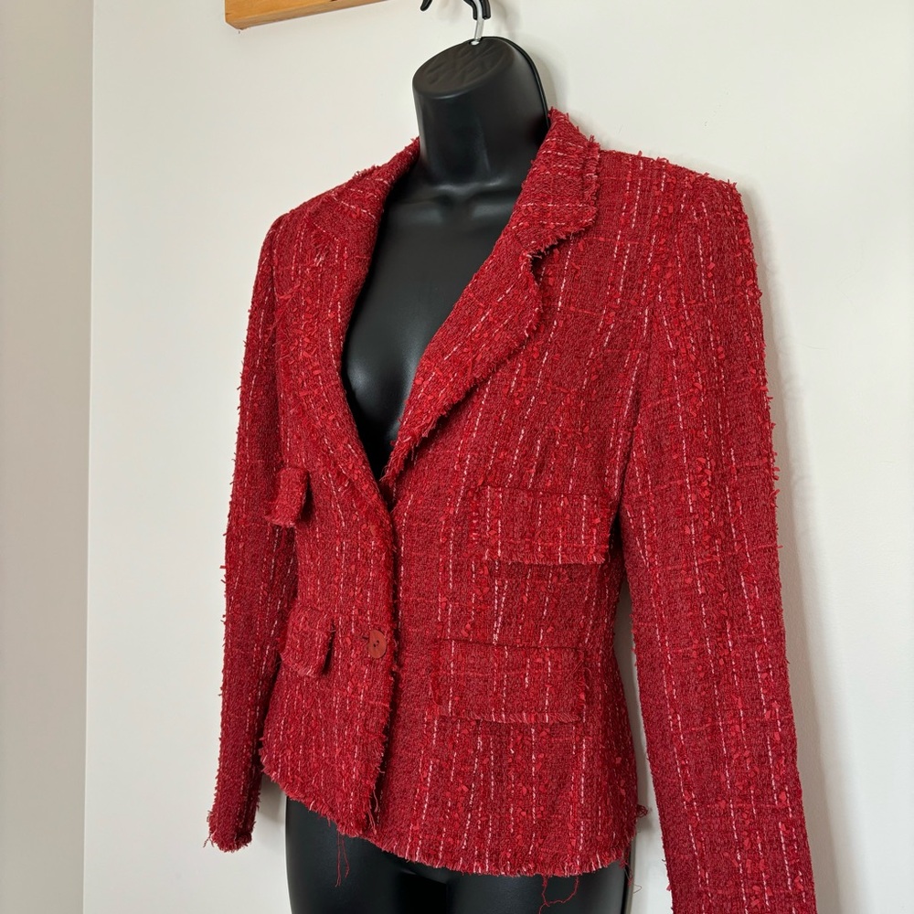 #212 Vintage Renato Nucci Red Tweed Blazer